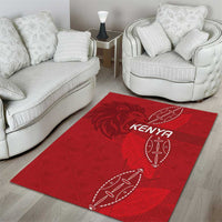 Kenya Rugby Area Rug Go Champions Simbas - Red Color