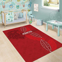 Kenya Rugby Area Rug Go Champions Simbas - Red Color