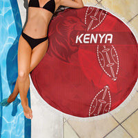 Kenya Rugby Beach Blanket Go Champions Simbas - Red Color