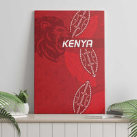 Kenya Rugby Canvas Wall Art Go Champions Simbas - Red Color