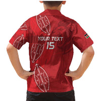 Kenya Rugby Custom Family Matching Mermaid Dress and Hawaiian Shirt Go Champions Simbas - Red Color