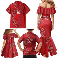 Kenya Rugby Custom Family Matching Mermaid Dress and Hawaiian Shirt Go Champions Simbas - Red Color