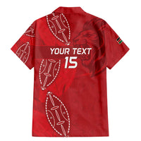 Kenya Rugby Custom Family Matching Mermaid Dress and Hawaiian Shirt Go Champions Simbas - Red Color