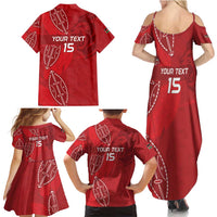 Kenya Rugby Custom Family Matching Summer Maxi Dress and Hawaiian Shirt Go Champions Simbas - Red Color
