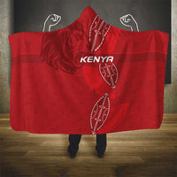 Kenya Rugby Hooded Blanket Go Champions Simbas - Red Color