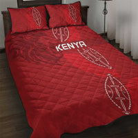 Kenya Rugby Quilt Bed Set Go Champions Simbas - Red Color