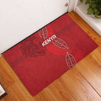 Kenya Rugby Rubber Doormat Go Champions Simbas - Red Color