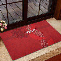 Kenya Rugby Rubber Doormat Go Champions Simbas - Red Color