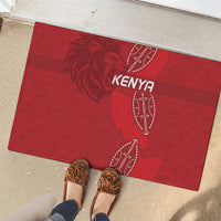 Kenya Rugby Rubber Doormat Go Champions Simbas - Red Color