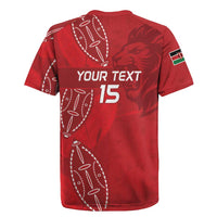 Kenya Rugby Custom Rugby Jersey Go Champions Simbas - Red Color