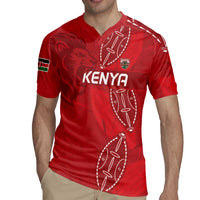 Kenya Rugby Custom Rugby Jersey Go Champions Simbas - Red Color