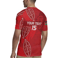 Kenya Rugby Custom Rugby Jersey Go Champions Simbas - Red Color