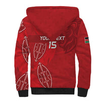 Kenya Rugby Custom Sherpa Hoodie Go Champions Simbas - Red Color