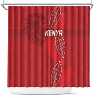 Kenya Rugby Shower Curtain Go Champions Simbas - Red Color