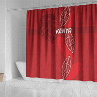 Kenya Rugby Shower Curtain Go Champions Simbas - Red Color
