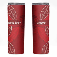 Kenya Rugby Custom Skinny Tumbler Go Champions Simbas - Red Color
