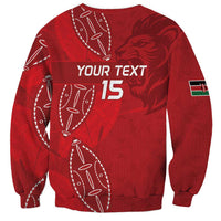 Kenya Rugby Custom Sweatshirt Go Champions Simbas - Red Color