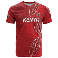 Kenya Rugby Custom T Shirt Go Champions Simbas - Red Color