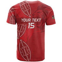 Kenya Rugby Custom T Shirt Go Champions Simbas - Red Color