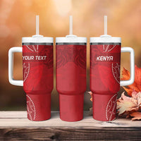 Kenya Rugby Custom Tumbler With Handle Go Champions Simbas - Red Color