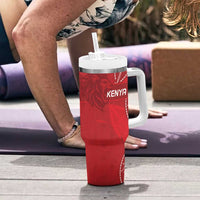 Kenya Rugby Custom Tumbler With Handle Go Champions Simbas - Red Color