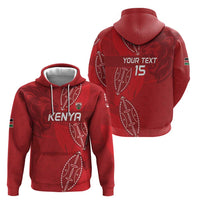 Kenya Rugby Custom Zip Hoodie Go Champions Simbas - Red Color