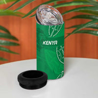 Kenya Rugby Custom 4 in 1 Can Cooler Tumbler Go Champions Simbas - Green Color