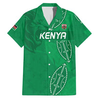 Kenya Rugby Custom Family Matching Mermaid Dress and Hawaiian Shirt Go Champions Simbas - Green Color