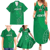 Kenya Rugby Custom Family Matching Summer Maxi Dress and Hawaiian Shirt Go Champions Simbas - Green Color