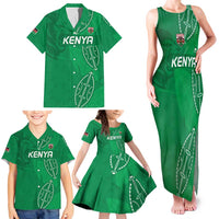 Kenya Rugby Custom Family Matching Tank Maxi Dress and Hawaiian Shirt Go Champions Simbas - Green Color