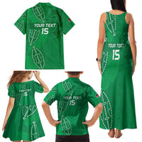 Kenya Rugby Custom Family Matching Tank Maxi Dress and Hawaiian Shirt Go Champions Simbas - Green Color