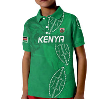 Kenya Rugby Custom Kid Polo Shirt Go Champions Simbas - Green Color