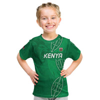 Kenya Rugby Custom Kid T Shirt Go Champions Simbas - Green Color