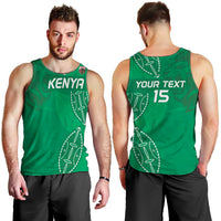 Kenya Rugby Custom Men Tank Top Go Champions Simbas - Green Color