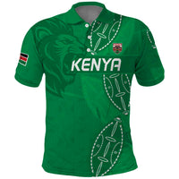 Kenya Rugby Custom Polo Shirt Go Champions Simbas - Green Color