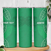 Kenya Rugby Custom Skinny Tumbler Go Champions Simbas - Green Color