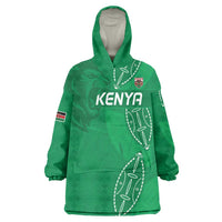 Kenya Rugby Custom Wearable Blanket Hoodie Go Champions Simbas - Green Color