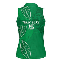 Kenya Rugby Custom Women Sleeveless Polo Shirt Go Champions Simbas - Green Color