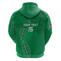 Kenya Rugby Custom Zip Hoodie Go Champions Simbas - Green Color