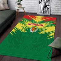 Senegal Rugby Area Rug Lion With Coat Of Arms - African Pattern