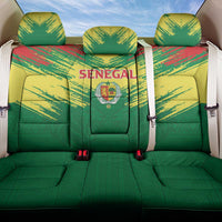 Senegal Rugby Back Car Seat Cover Lion With Coat Of Arms - African Pattern