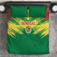 Senegal Rugby Bedding Set Lion With Coat Of Arms - African Pattern