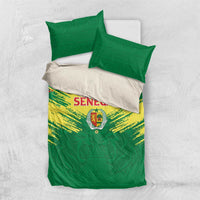 Senegal Rugby Bedding Set Lion With Coat Of Arms - African Pattern