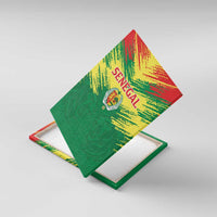 Senegal Rugby Canvas Wall Art Lion With Coat Of Arms - African Pattern