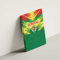 Senegal Rugby Canvas Wall Art Lion With Coat Of Arms - African Pattern