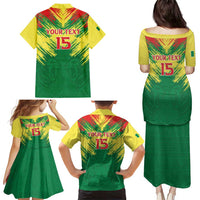 Senegal Rugby Custom Family Matching Puletasi and Hawaiian Shirt Lion With Coat Of Arms - African Pattern