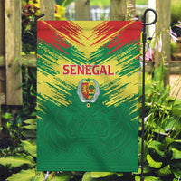 Senegal Rugby Garden Flag Lion With Coat Of Arms - African Pattern