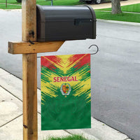 Senegal Rugby Garden Flag Lion With Coat Of Arms - African Pattern