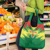 Senegal Rugby Grocery Bag Lion With Coat Of Arms - African Pattern