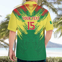 Senegal Rugby Custom Hawaiian Shirt Lion With Coat Of Arms - African Pattern